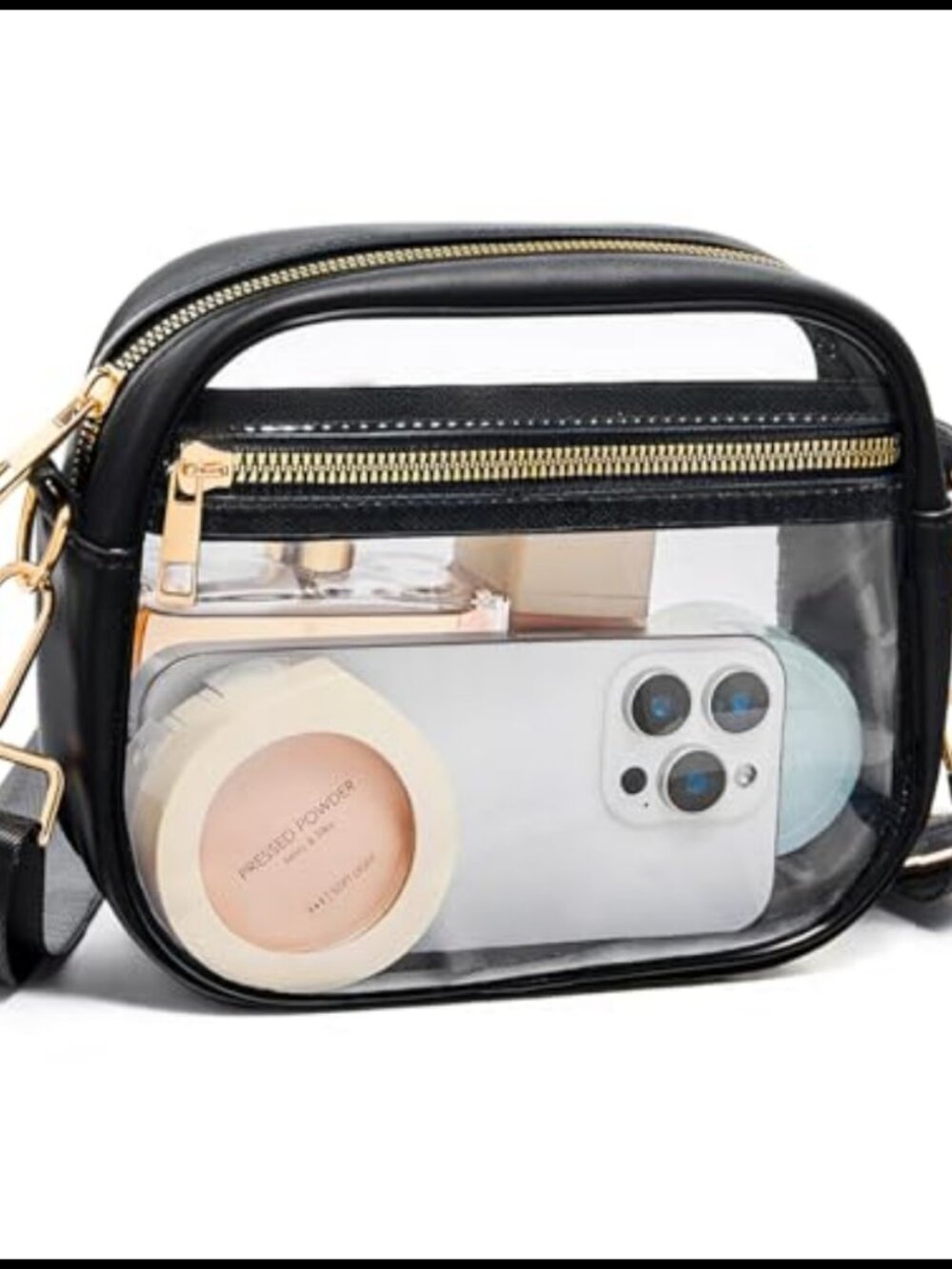 Clear PVC Crossbody Bag Stadium Approved Transparent Purse